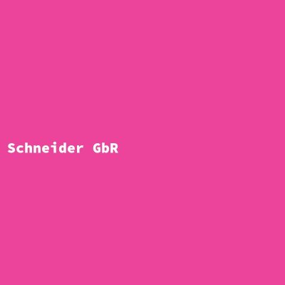 Hersteller: Schneider GbR