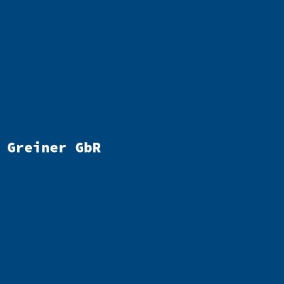 Hersteller: Greiner GbR