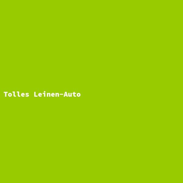 Tolles Leinen-Auto