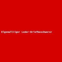 Eigenwilliger Leder-Briefbeschwerer