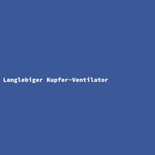 Langlebiger Kupfer-Ventilator