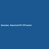 Enormes Kunststoff-Pflaster