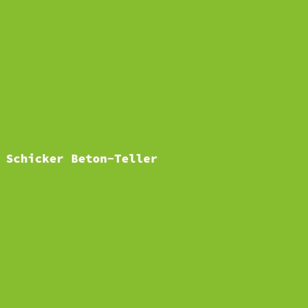 Schicker Beton-Teller