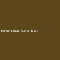 Hervorragende Papier-Socke