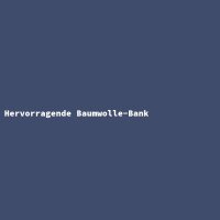 Hervorragende Baumwolle-Bank