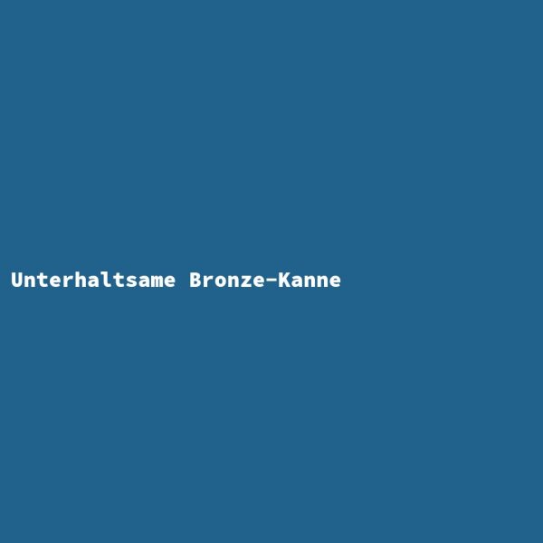 Unterhaltsame Bronze-Kanne