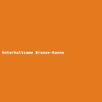 Unterhaltsame Bronze-Kanne