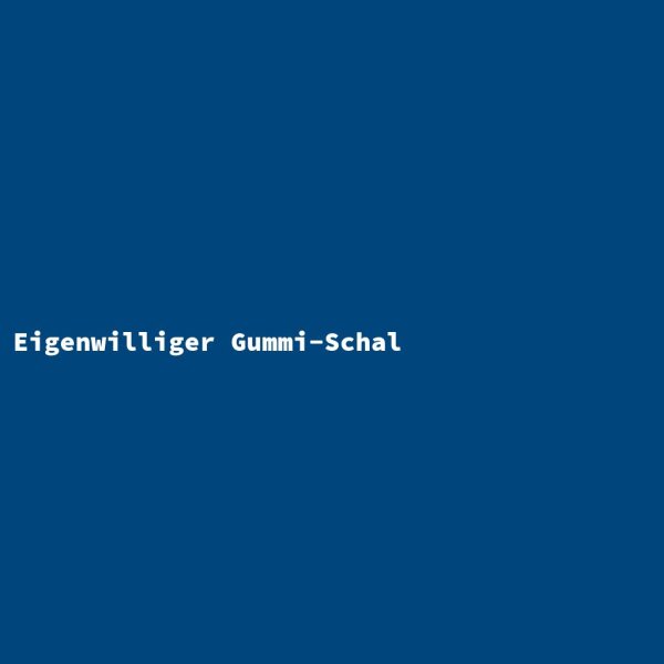 Eigenwilliger Gummi-Schal