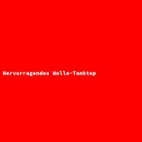 Hervorragendes Wolle-Tanktop