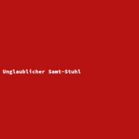 Unglaublicher Samt-Stuhl