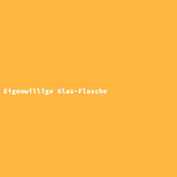 Eigenwillige Glas-Flasche
