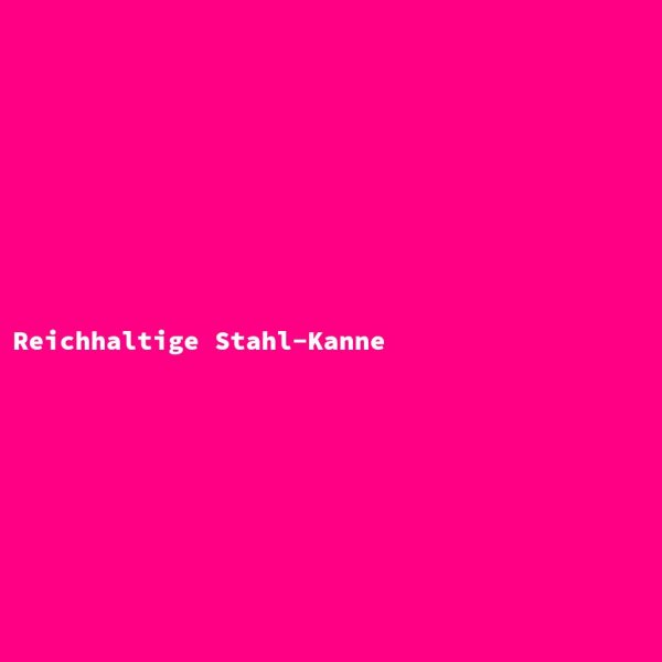 Reichhaltige Stahl-Kanne
