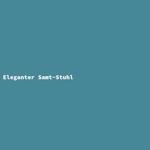 Eleganter Samt-Stuhl