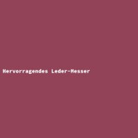 Hervorragendes Leder-Messer